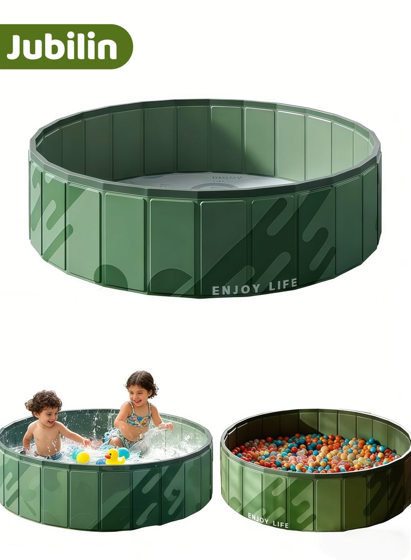 Jubilin Foldable Ball Pit Pool Kids Sand and Water Table Portable Sandbox Swimming Pool Indoor Outdoor Play Activity Center 47 Inches,Green - Image 1